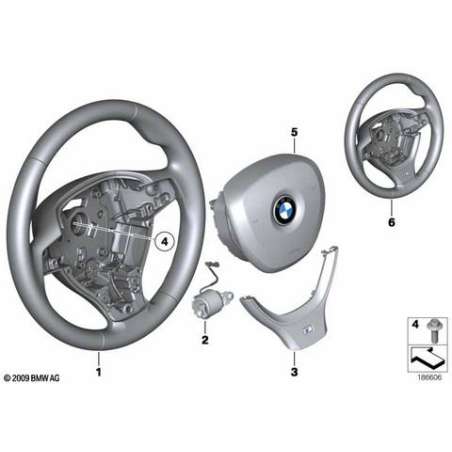 Volant sport M airbag cuir multifonction