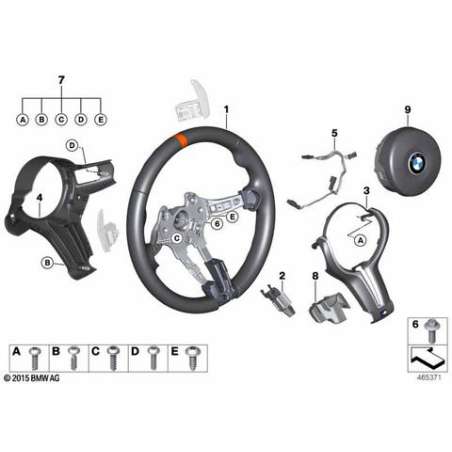 Volant sport M airbag. Alcantara multif.