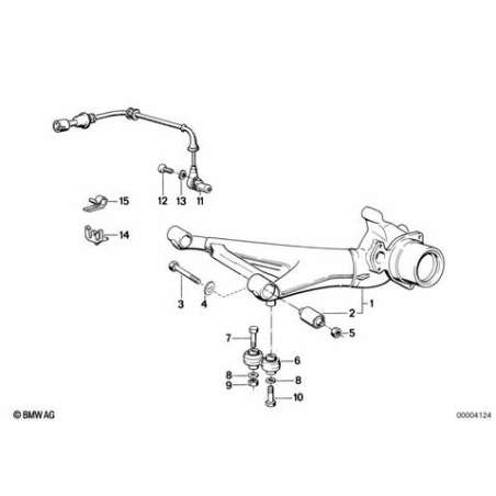Bras oscillant longitudinal gauche