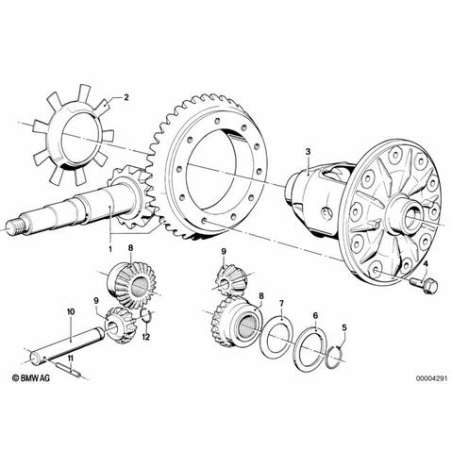 Jeu de couronne de differentiel
