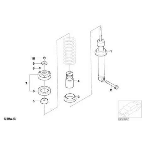 Jambe de suspension arrière