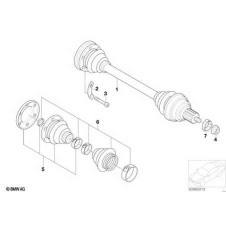 ES REMAN arbre de sortie ABS