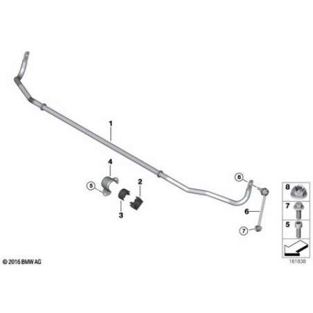 Support de fixation-barre stabilisatrice