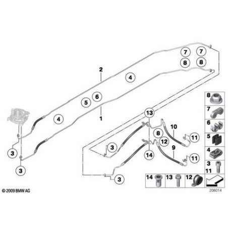 Conduite de pression moteur oscillant