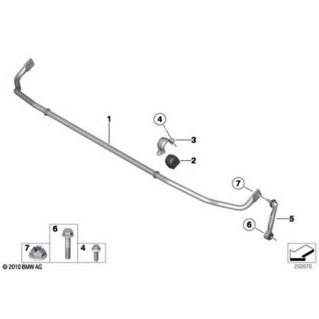 Support de fixation-barre stabilisatrice
