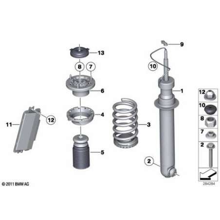 Jambe de suspension arrière