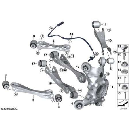 Bras de carrossage droit