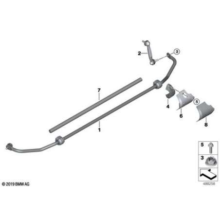 Pare-chaleur barre stabilisatrice arr.
