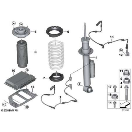 Jambe de suspension arrière gauche VDC