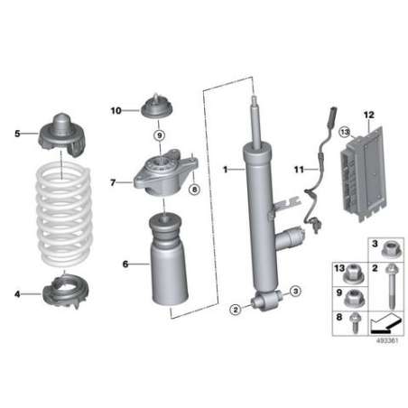 Jambe de suspension VDC arrière