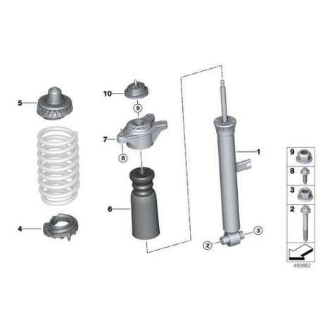 Jambe de suspension arrière