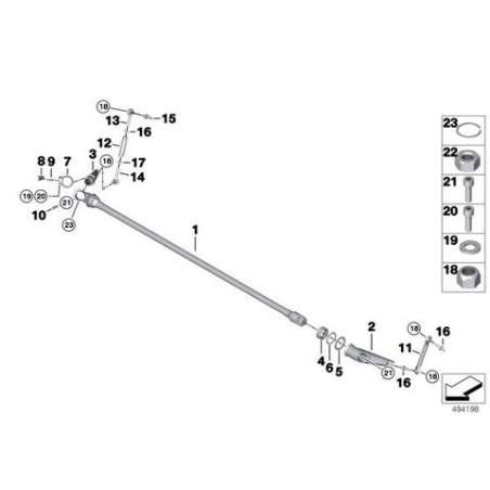Support oscillant droit