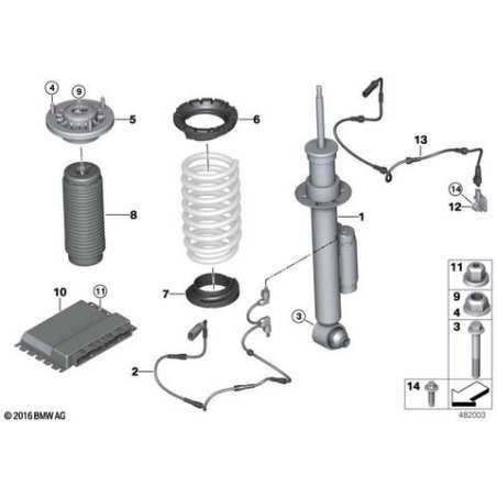 Câble adaptateur VDC arrière droit