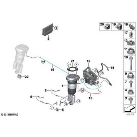 Câble adaptateur VDC arrière droit