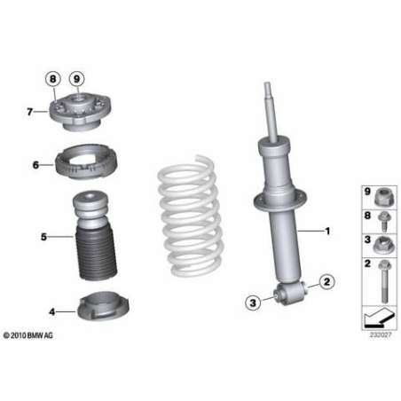 Jambe de suspension arrière