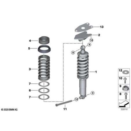 Jambe de suspension arrière