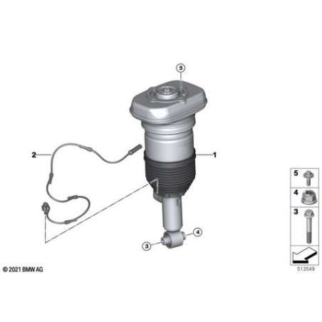 Jambe pneumatique AR gauche