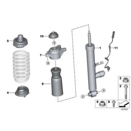 Jambe de suspension VDC arrière