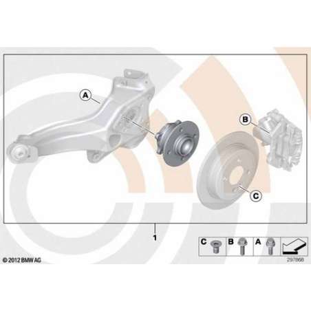 Kit service roulement de roue arr.