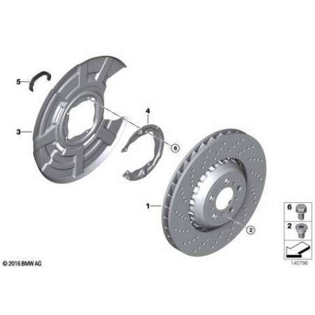 Anneau de fixation machoires de frein