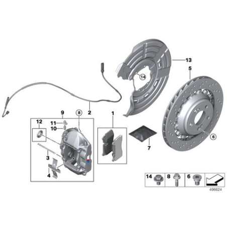 Disque de frein ventilé gauche