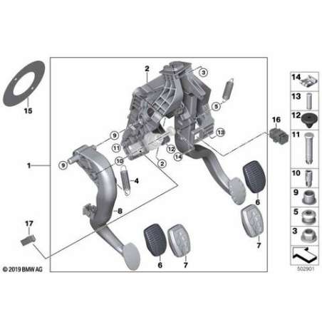 Boulon, cylindre emetteur