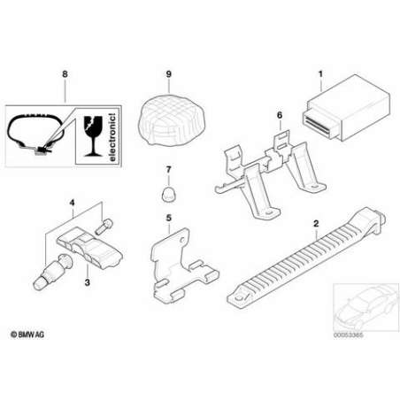 Support, antenne réceptrice RDC AV