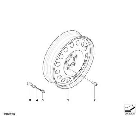 Roue de secours acier noir