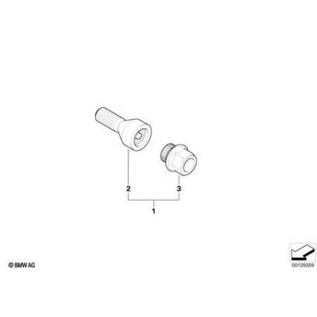 Boulon de roue avec code