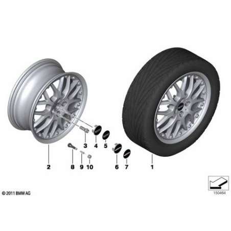 Roue-disque 2 parties anthracite