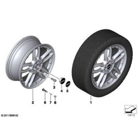 Roue-disque 2 parties argent