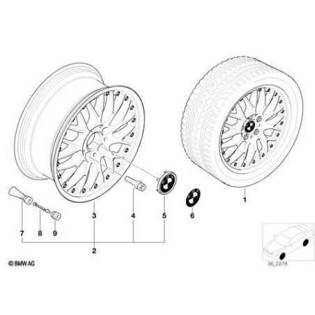 Jeu de roues complètes été alu