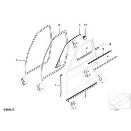 Moulure avant interieur droit
