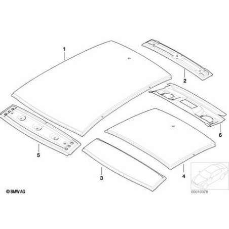 Pellicule exterieure de toit arr