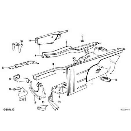 Longeron moteur, gauche