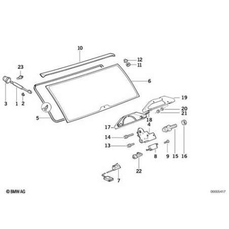 Microcontacteur, serrure de lunette arr.