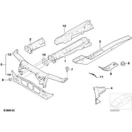 Section du support moteur droite