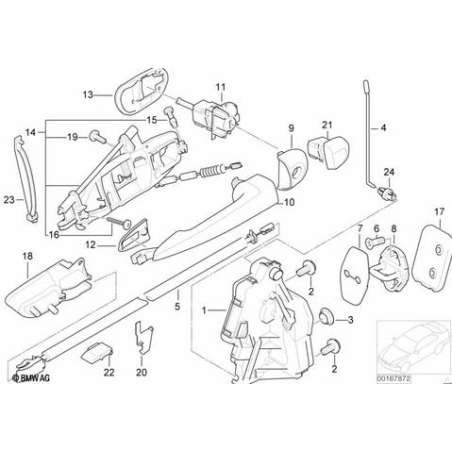 Serrure de porte et servomoteur droit