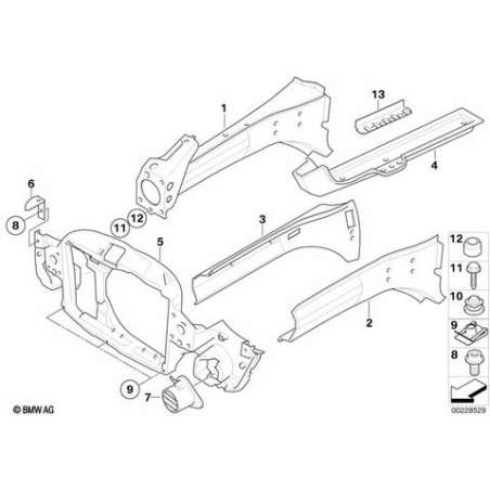 Support moteur avant gauche