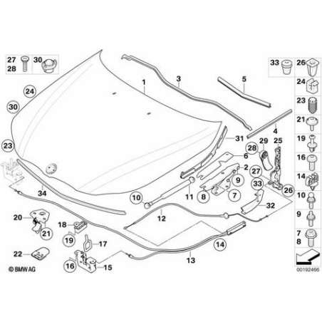 Gousset OBD/Déverrouillage capot avant