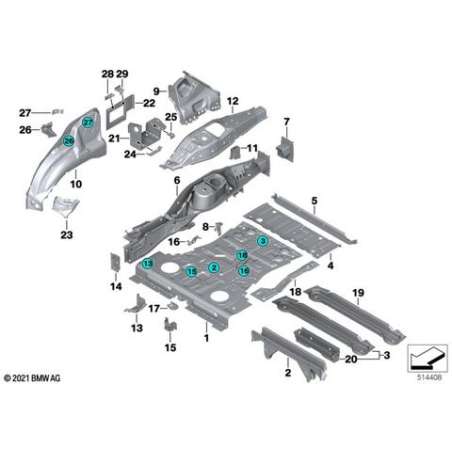 Traverse arriere support de pont