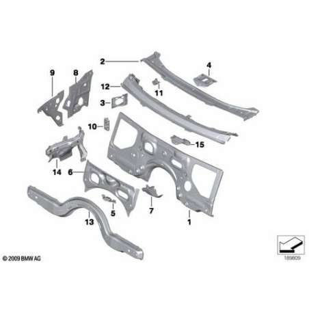 Traverse tablier frontal