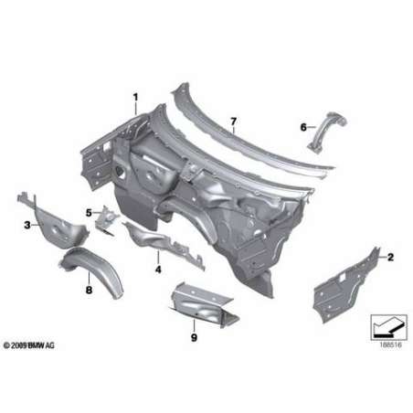 Cloison compartiment moteur