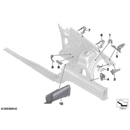 Raccord support moteur/Cadre lat. gau.