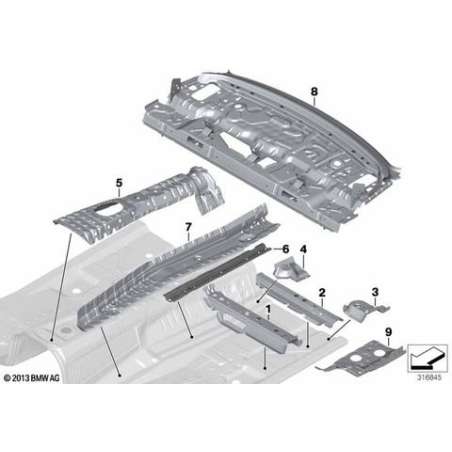 Console de support boîte de vts gauche