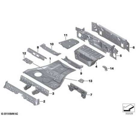 Traverse arriere p.support de pont arr.