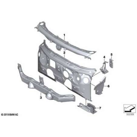 Traverse tablier frontal