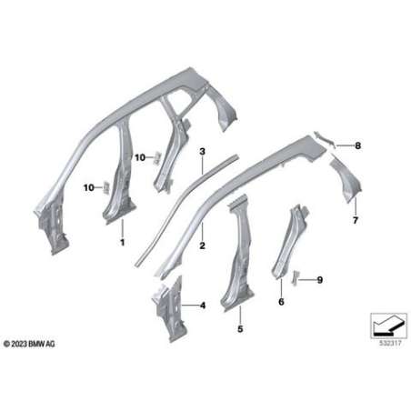 Gousset de passage de roue inf.ext.gche