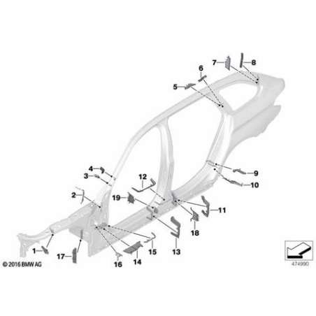 pièce préformée support tablier