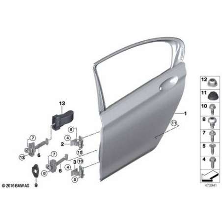 Porte aluminium arrière droite